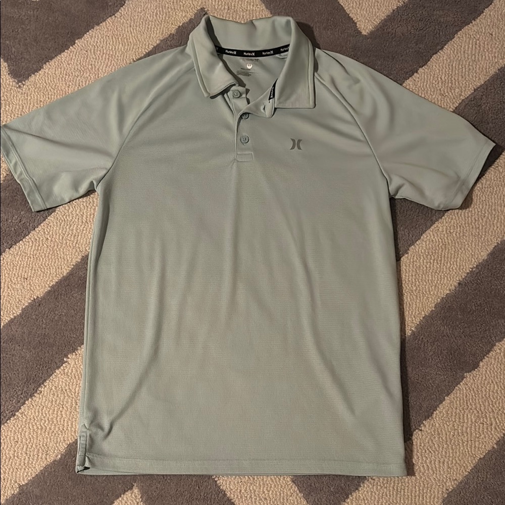 Hurley Men's Sage Green Polo Shirt